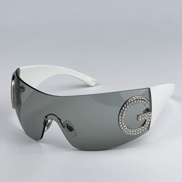 NEW D&G DG2298B 06/87 Light Grey Rimless Pillow Women Sunglasses - Picture 1 of 11